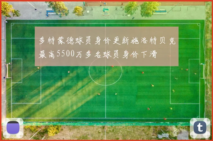 多特蒙德球员身价更新施洛特贝克最高5500万多名球员身价下滑