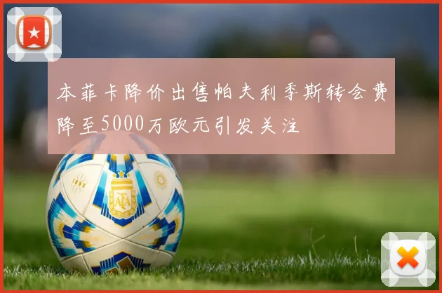 本菲卡降价出售帕夫利季斯转会费降至5000万欧元引发关注